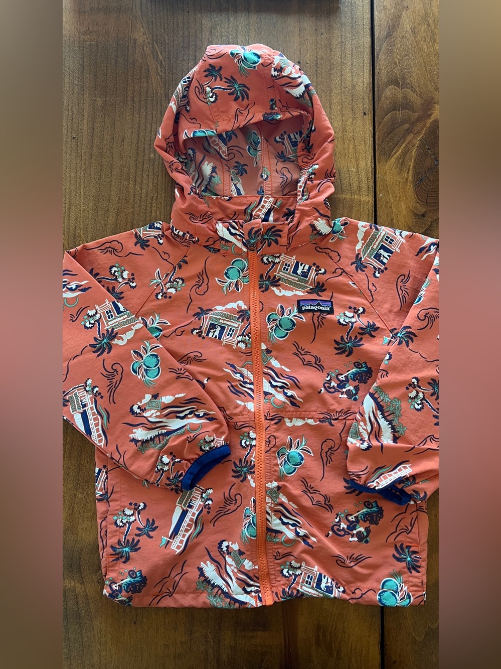 Kids Patagonia Jacket with removal hood: Tropical Print 3T